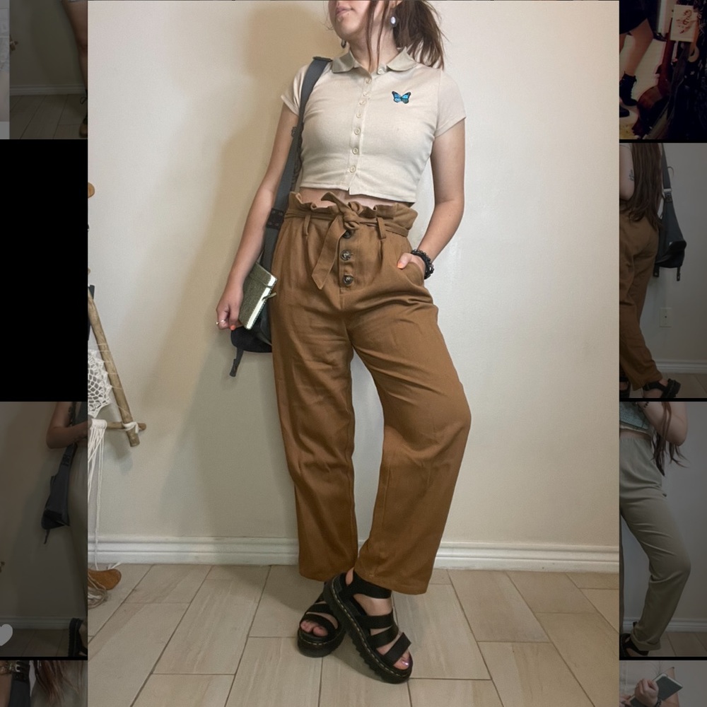 Brown Academia Carrot Trousers